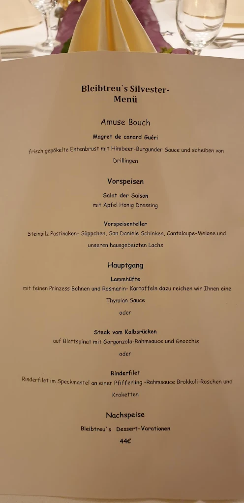 Restaurant Bleibtreu - Kassel menu 1